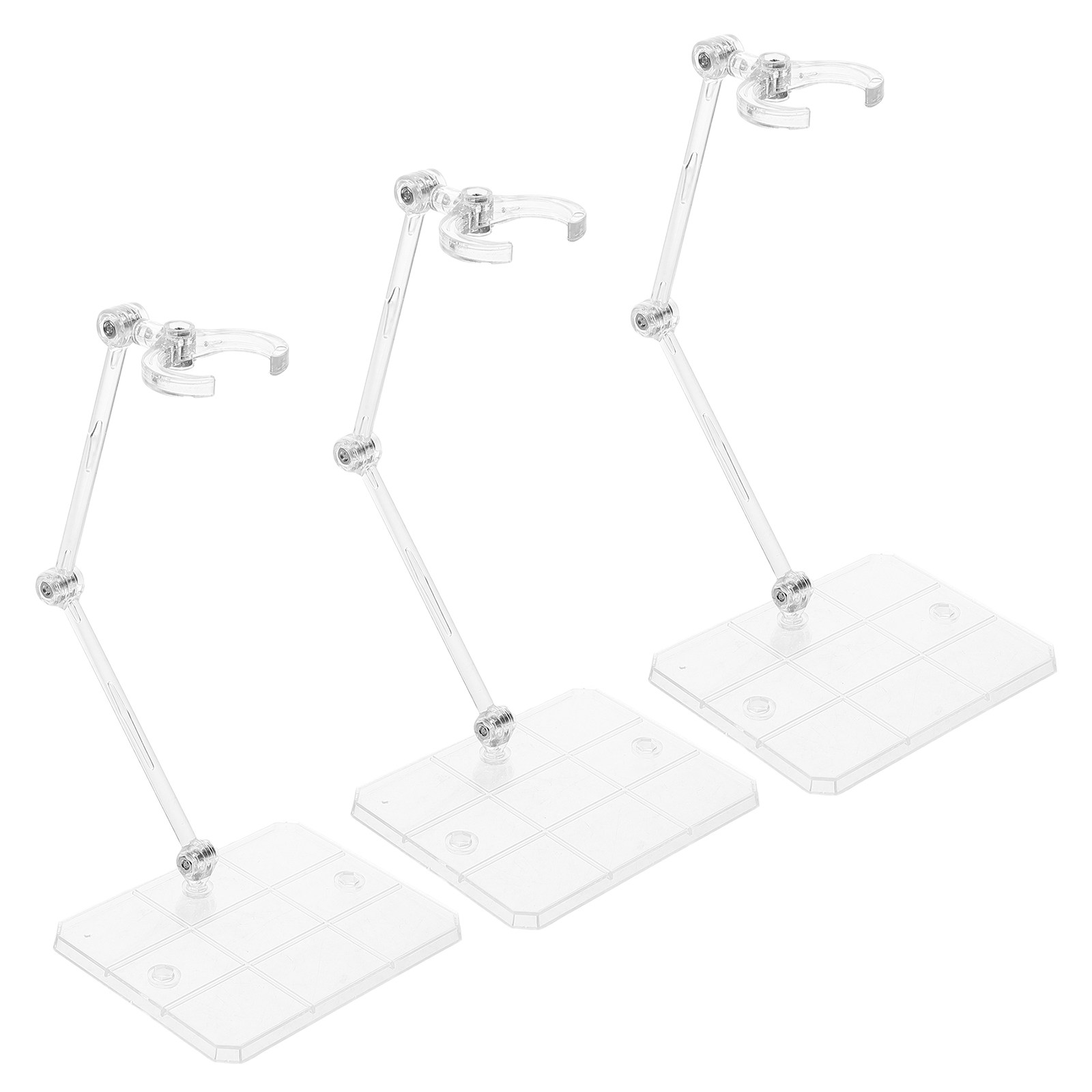 Action Figure Stand - Set da 3 supporti trasparenti per